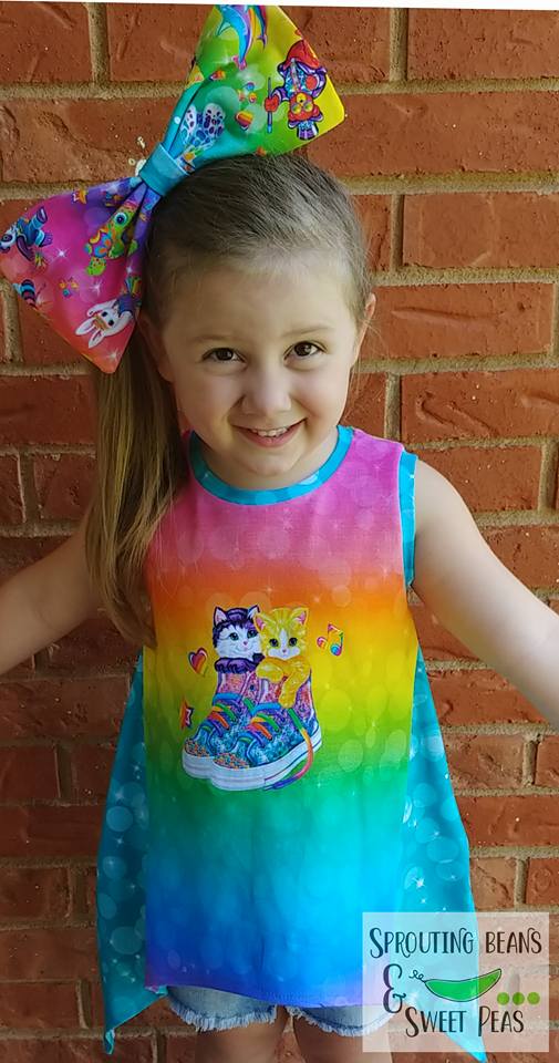 Girl's Shark Bite Top Pattern - Ellie and Mac, Digital (PDF) Sewing Patterns | USA, Canada, UK, Australia