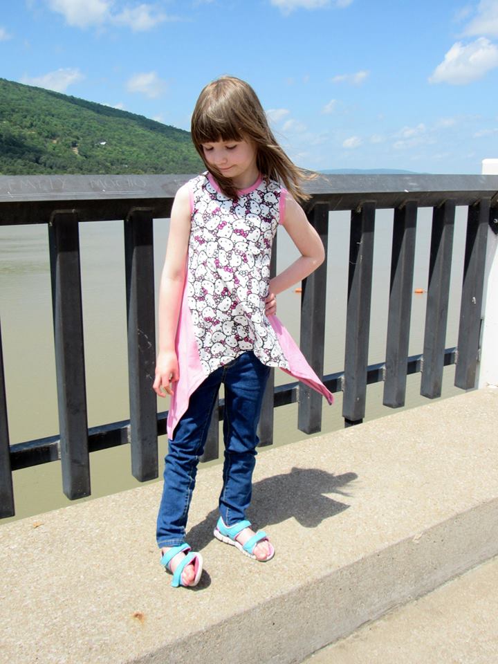 Girl's Shark Bite Top Pattern - Ellie and Mac, Digital (PDF) Sewing Patterns | USA, Canada, UK, Australia