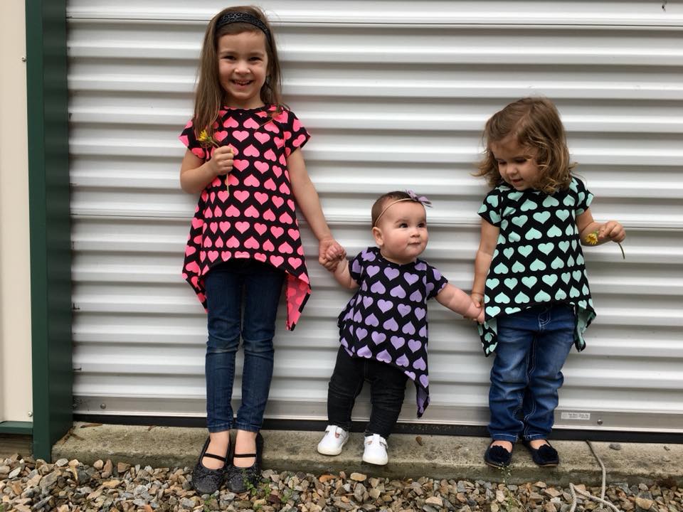 Girl's Shark Bite Top Pattern - Ellie and Mac, Digital (PDF) Sewing Patterns | USA, Canada, UK, Australia