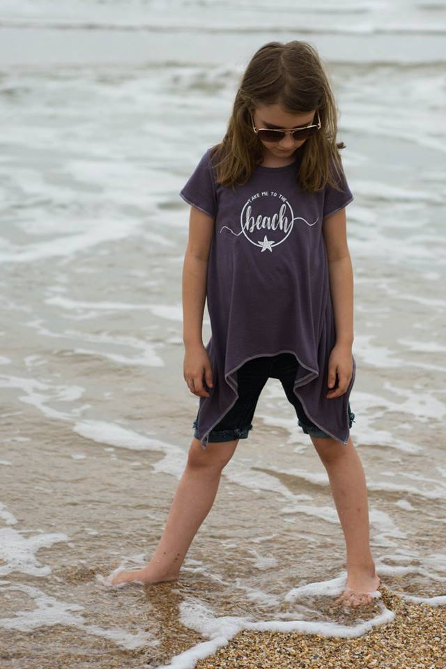 Girl's Shark Bite Top Pattern - Ellie and Mac, Digital (PDF) Sewing Patterns | USA, Canada, UK, Australia