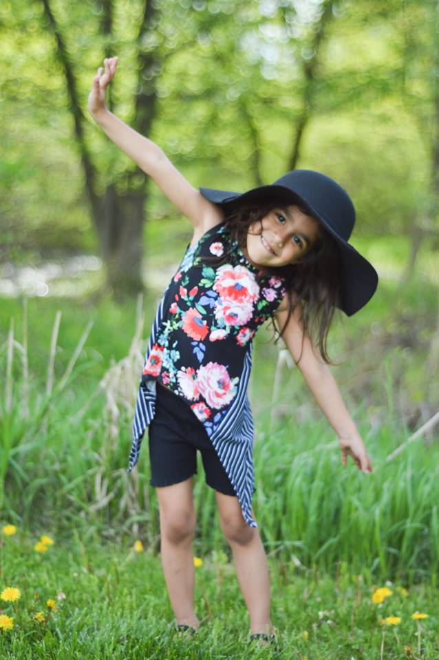 Girl's Shark Bite Top Pattern - Ellie and Mac, Digital (PDF) Sewing Patterns | USA, Canada, UK, Australia