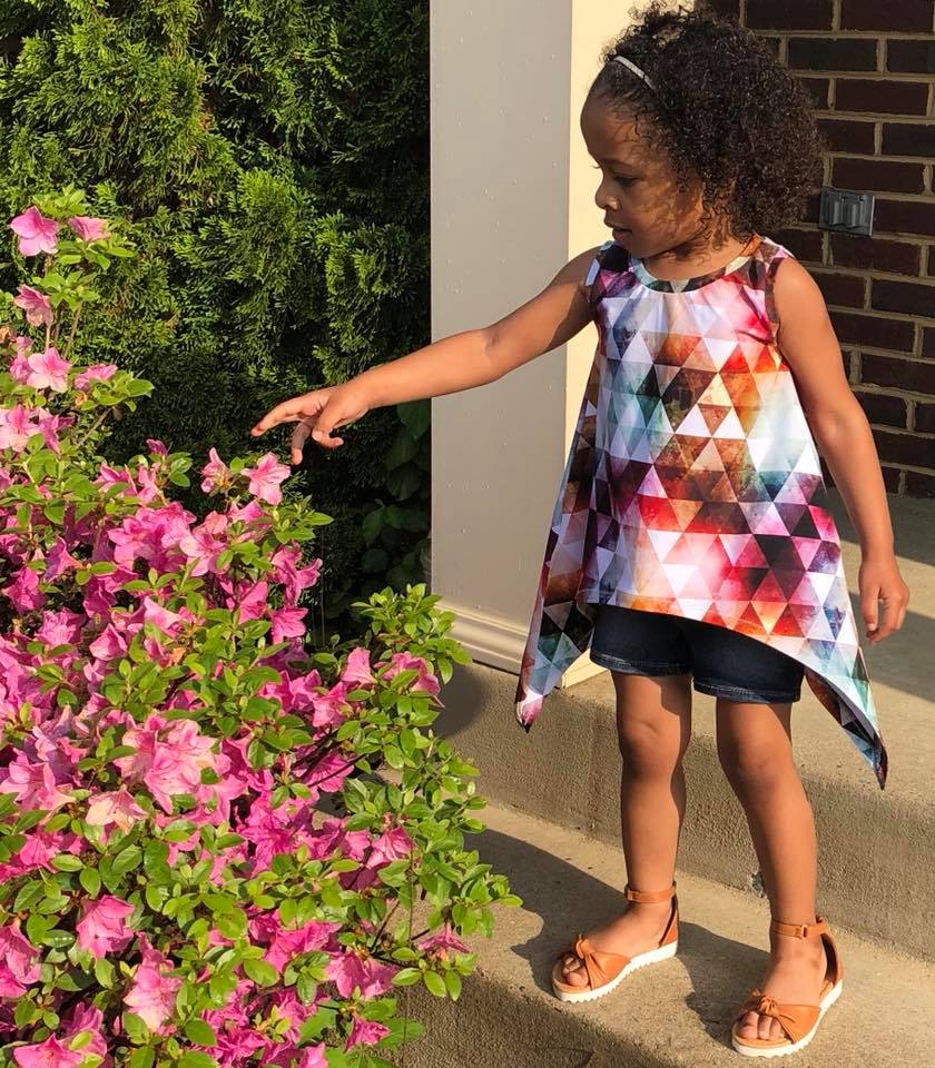 Girl's Shark Bite Top Pattern - Ellie and Mac, Digital (PDF) Sewing Patterns | USA, Canada, UK, Australia