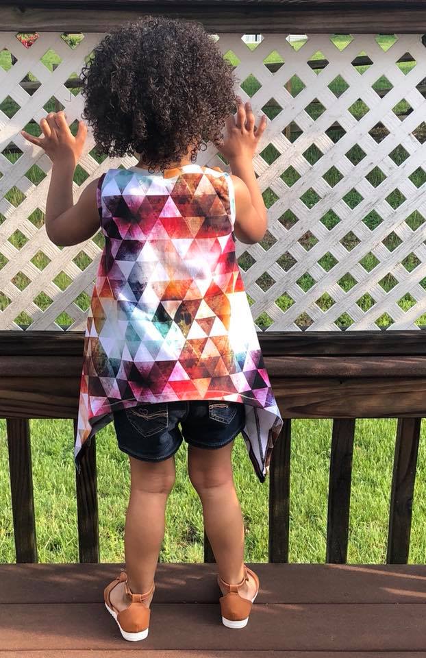 Girl's Shark Bite Top Pattern - Ellie and Mac, Digital (PDF) Sewing Patterns | USA, Canada, UK, Australia
