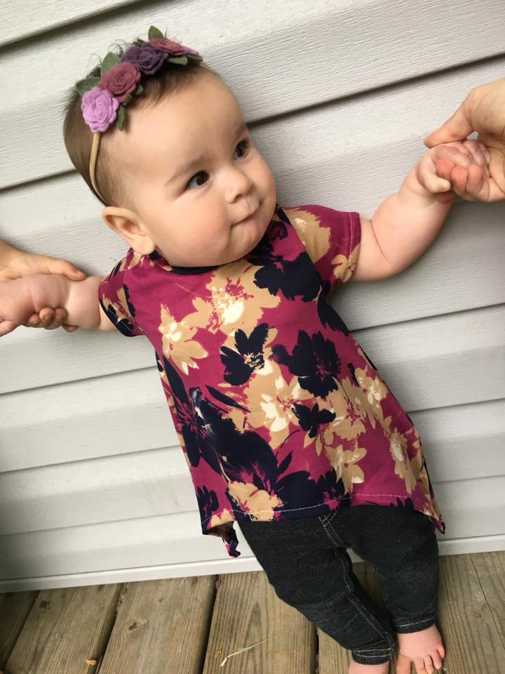 Girl's Shark Bite Top Pattern - Ellie and Mac, Digital (PDF) Sewing Patterns | USA, Canada, UK, Australia