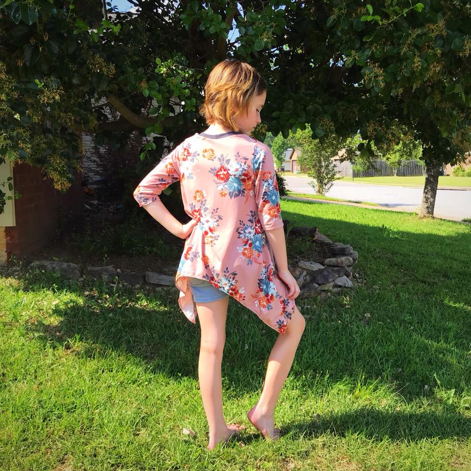 Girl's Shark Bite Top Pattern - Ellie and Mac, Digital (PDF) Sewing Patterns | USA, Canada, UK, Australia