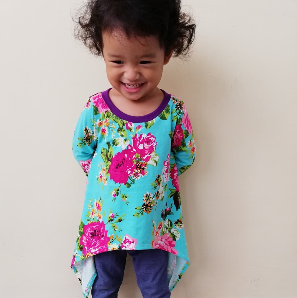 Girl's Shark Bite Top Pattern - Ellie and Mac, Digital (PDF) Sewing Patterns | USA, Canada, UK, Australia