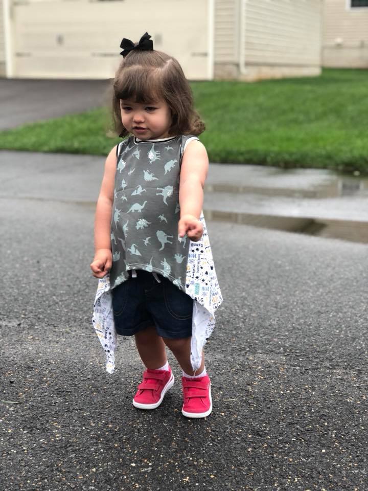 Girl's Shark Bite Top Pattern - Ellie and Mac, Digital (PDF) Sewing Patterns | USA, Canada, UK, Australia