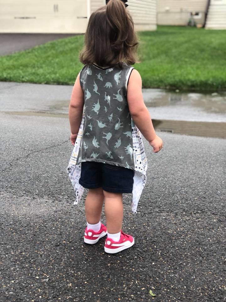 Girl's Shark Bite Top Pattern - Ellie and Mac, Digital (PDF) Sewing Patterns | USA, Canada, UK, Australia