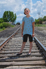 Girl's Shark Bite Top Pattern - Ellie and Mac, Digital (PDF) Sewing Patterns | USA, Canada, UK, Australia