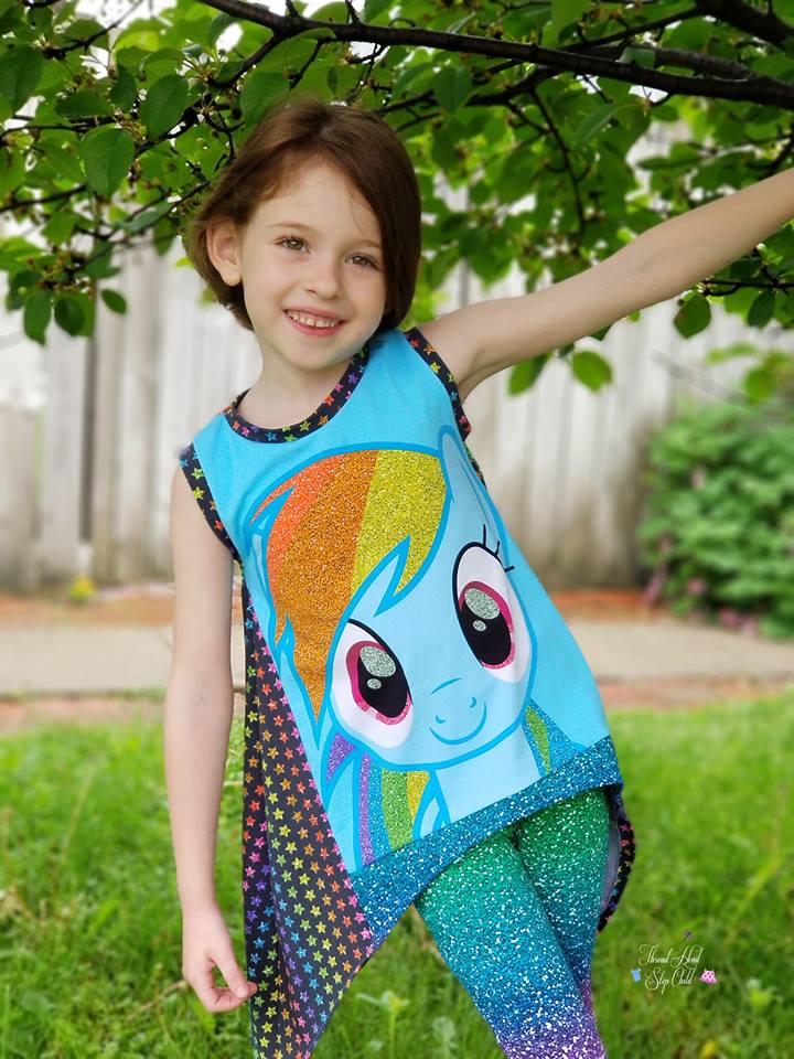 Girl's Shark Bite Top Pattern - Ellie and Mac, Digital (PDF) Sewing Patterns | USA, Canada, UK, Australia