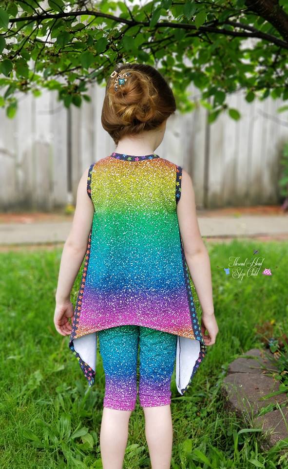 Girl's Shark Bite Top Pattern - Ellie and Mac, Digital (PDF) Sewing Patterns | USA, Canada, UK, Australia
