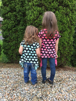 Girl's Shark Bite Top Pattern - Ellie and Mac, Digital (PDF) Sewing Patterns | USA, Canada, UK, Australia