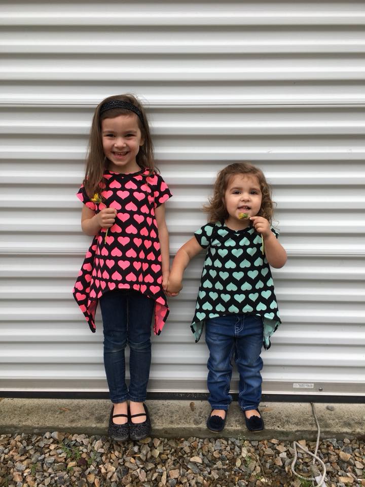 Girl's Shark Bite Top Pattern - Ellie and Mac, Digital (PDF) Sewing Patterns | USA, Canada, UK, Australia