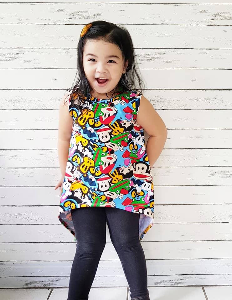Girl's Shark Bite Top Pattern - Ellie and Mac, Digital (PDF) Sewing Patterns | USA, Canada, UK, Australia