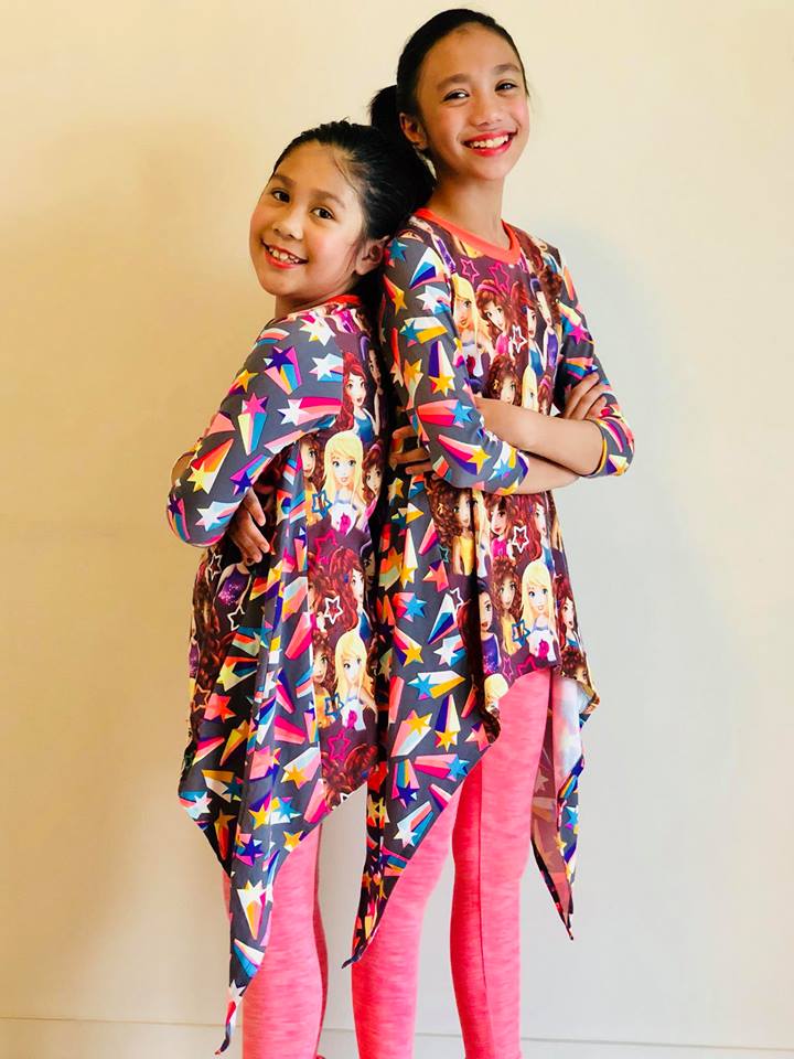 Girl's Shark Bite Top Pattern - Ellie and Mac, Digital (PDF) Sewing Patterns | USA, Canada, UK, Australia