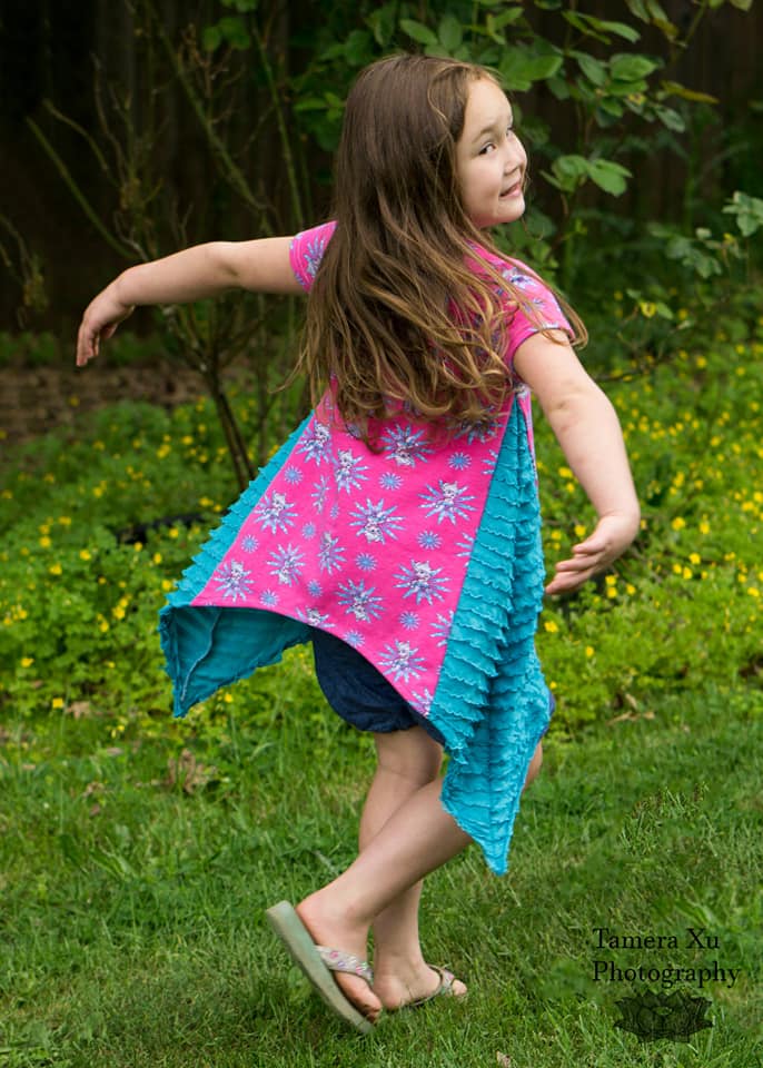 Girl's Shark Bite Top Pattern - Ellie and Mac, Digital (PDF) Sewing Patterns | USA, Canada, UK, Australia