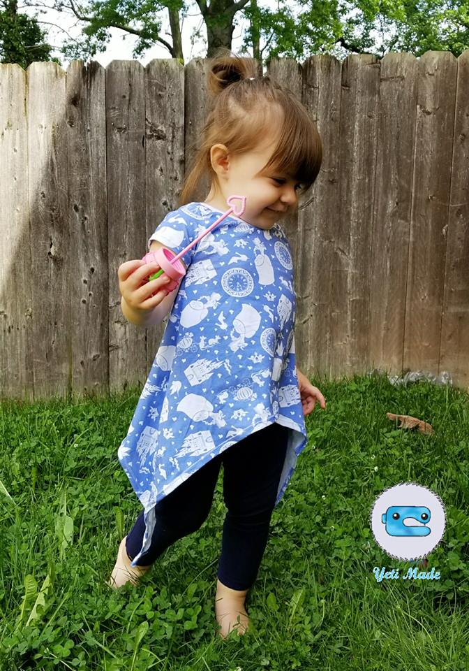 Girl's Shark Bite Top Pattern - Ellie and Mac, Digital (PDF) Sewing Patterns | USA, Canada, UK, Australia