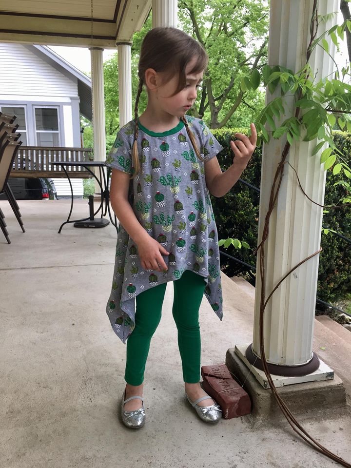 Girl's Shark Bite Top Pattern - Ellie and Mac, Digital (PDF) Sewing Patterns | USA, Canada, UK, Australia