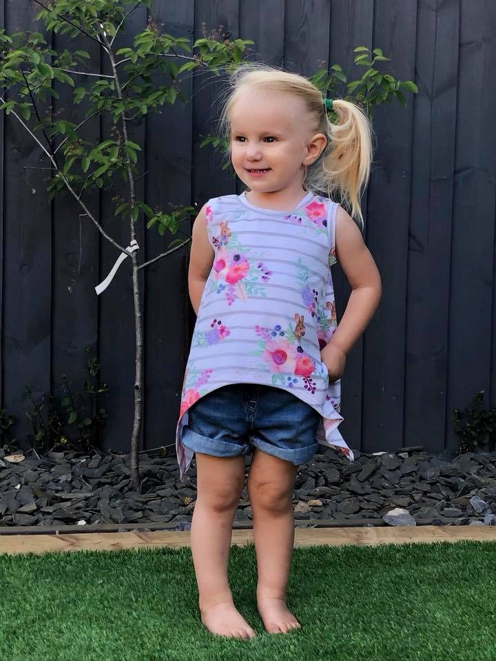 Girl's Shark Bite Top Pattern - Ellie and Mac, Digital (PDF) Sewing Patterns | USA, Canada, UK, Australia