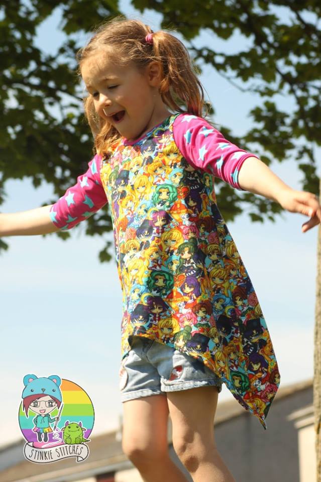 Girl's Shark Bite Top Pattern - Ellie and Mac, Digital (PDF) Sewing Patterns | USA, Canada, UK, Australia