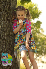 Girl's Shark Bite Top Pattern - Ellie and Mac, Digital (PDF) Sewing Patterns | USA, Canada, UK, Australia
