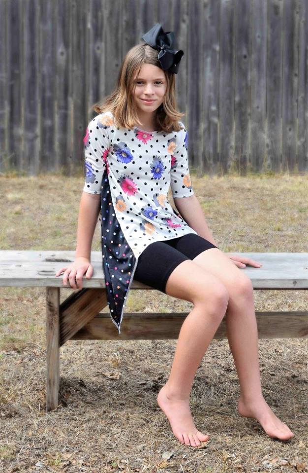 Girl's Shark Bite Top Pattern - Ellie and Mac, Digital (PDF) Sewing Patterns | USA, Canada, UK, Australia