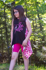 Girl's Shark Bite Top Pattern - Ellie and Mac, Digital (PDF) Sewing Patterns | USA, Canada, UK, Australia