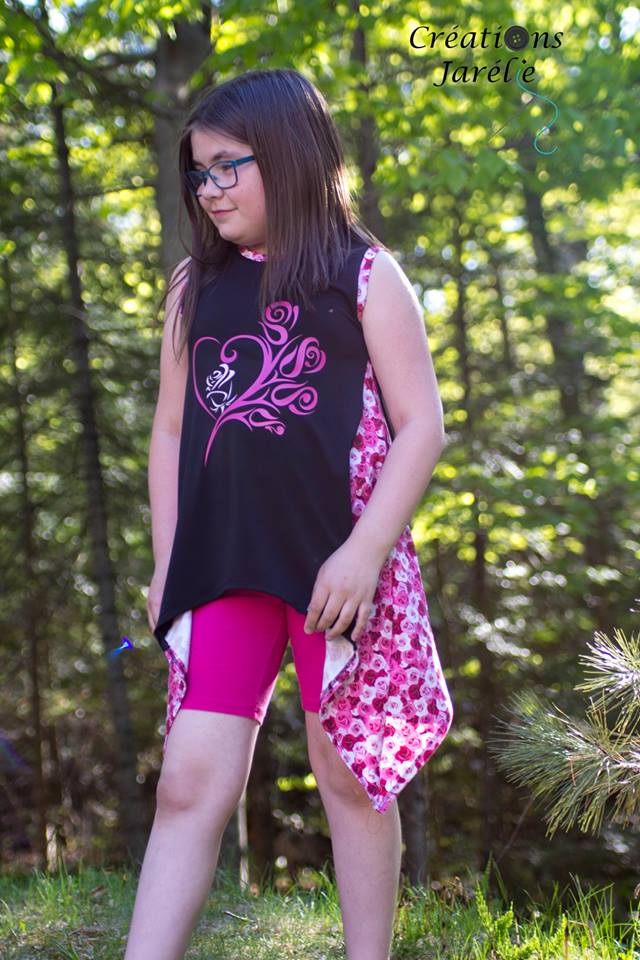Girl's Shark Bite Top Pattern - Ellie and Mac, Digital (PDF) Sewing Patterns | USA, Canada, UK, Australia