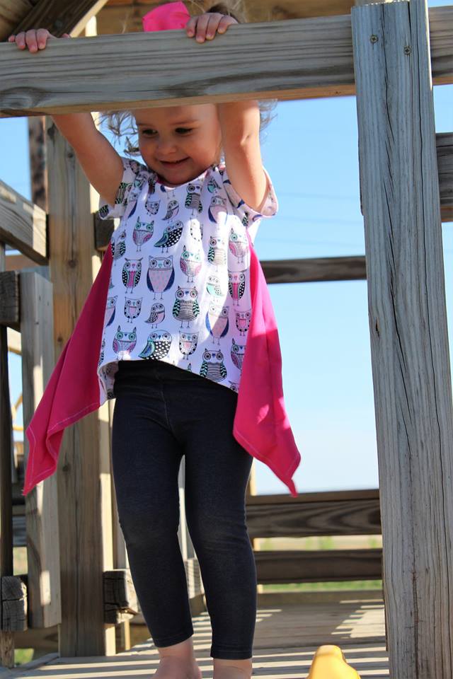 Girl's Shark Bite Top Pattern - Ellie and Mac, Digital (PDF) Sewing Patterns | USA, Canada, UK, Australia