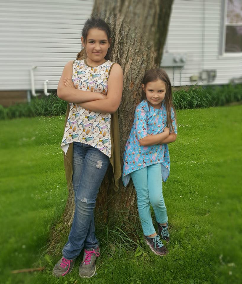 Girl's Shark Bite Top Pattern - Ellie and Mac, Digital (PDF) Sewing Patterns | USA, Canada, UK, Australia