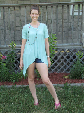 Women's Shark Bite Top Pattern - Ellie and Mac, Digital (PDF) Sewing Patterns | USA, Canada, UK, Australia