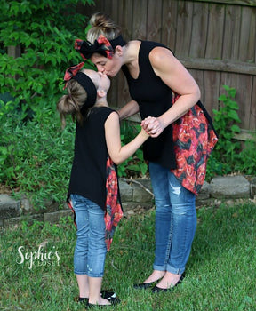 Women's Shark Bite Top Pattern - Ellie and Mac, Digital (PDF) Sewing Patterns | USA, Canada, UK, Australia