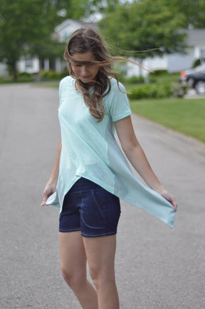 Women's Shark Bite Top Pattern - Ellie and Mac, Digital (PDF) Sewing Patterns | USA, Canada, UK, Australia