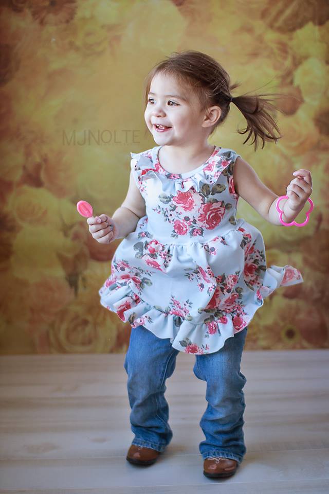 Girl's & Doll Simply Sweet Top & Dress Pattern Bundle Pack - Ellie and Mac, Digital (PDF) Sewing Patterns | USA, Canada, UK, Australia