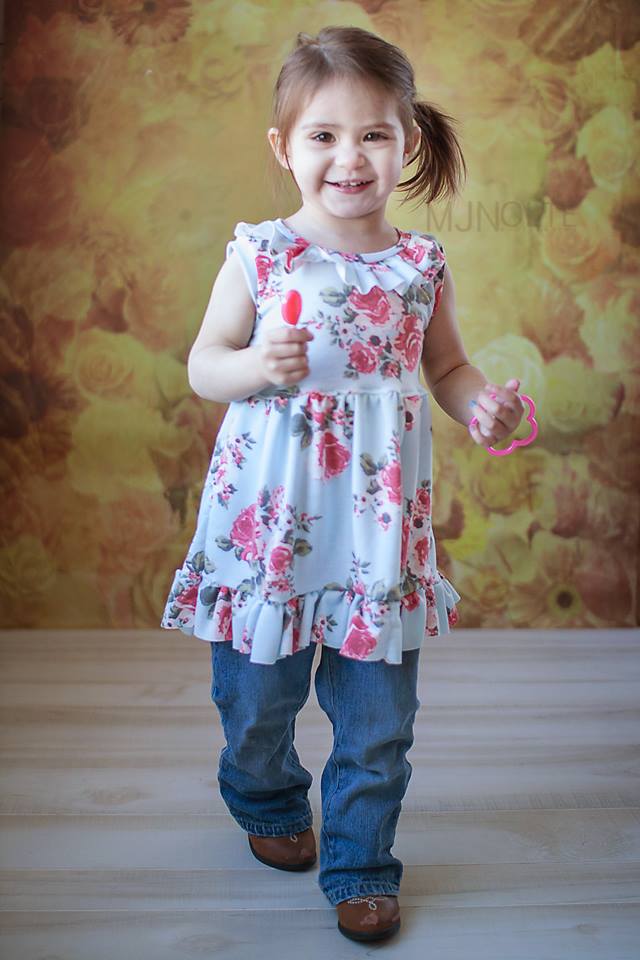 Girl's & Doll Simply Sweet Top & Dress Pattern Bundle Pack - Ellie and Mac, Digital (PDF) Sewing Patterns | USA, Canada, UK, Australia