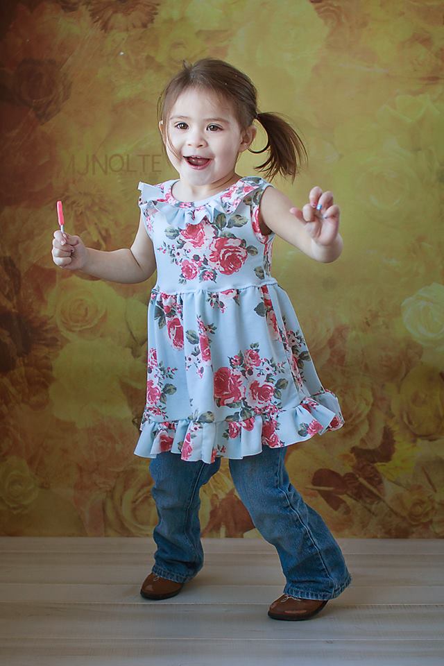 Girl's & Doll Simply Sweet Top & Dress Pattern Bundle Pack - Ellie and Mac, Digital (PDF) Sewing Patterns | USA, Canada, UK, Australia