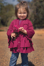Girl's So Lovely Ruffle Cardigan Pattern - Ellie and Mac, Digital (PDF) Sewing Patterns | USA, Canada, UK, Australia