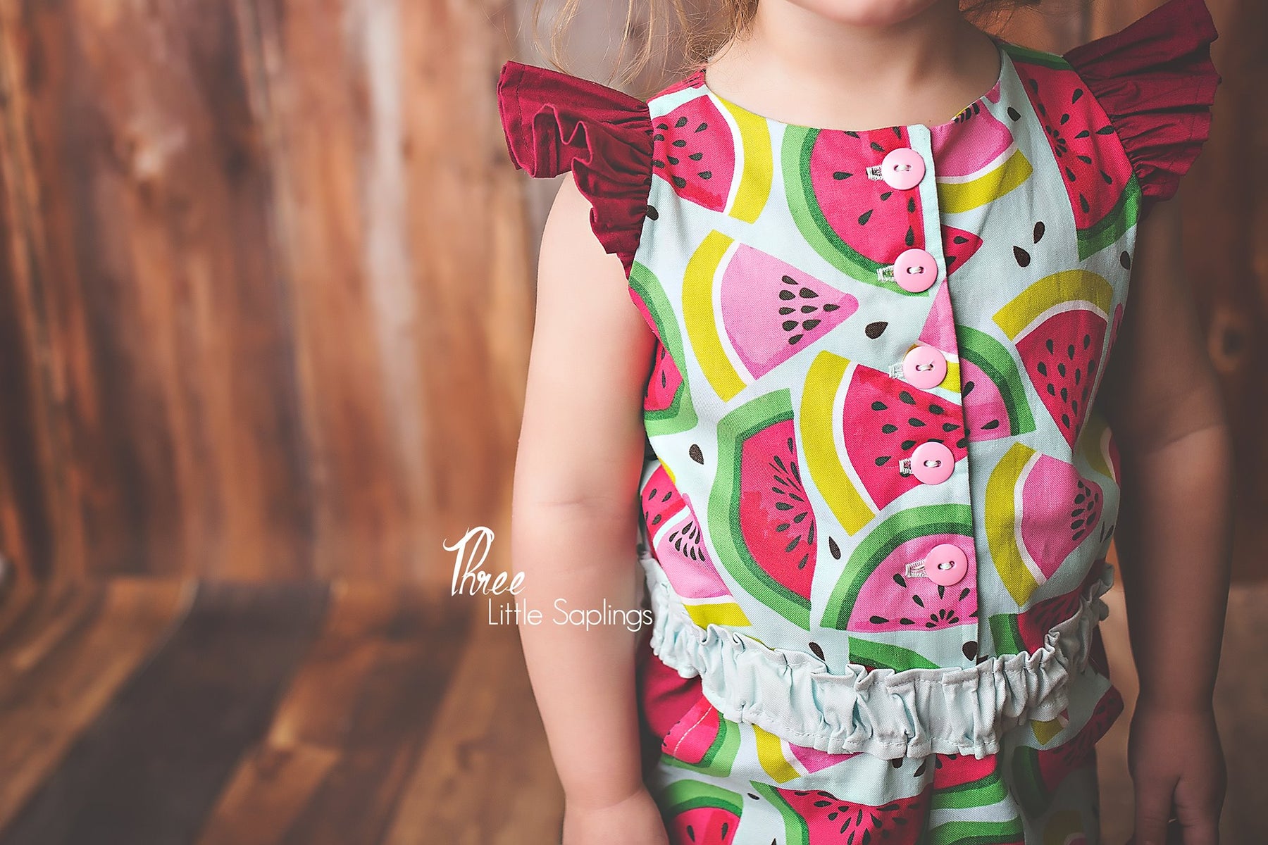 Girl's Strawberry Kisses Romper Pattern - Ellie and Mac, Digital (PDF) Sewing Patterns | USA, Canada, UK, Australia