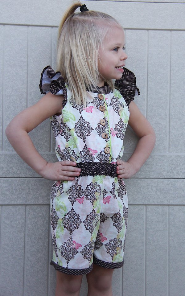 Girl's Strawberry Kisses Romper Pattern - Ellie and Mac, Digital (PDF) Sewing Patterns | USA, Canada, UK, Australia