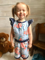 Girl's Strawberry Kisses Romper Pattern - Ellie and Mac, Digital (PDF) Sewing Patterns | USA, Canada, UK, Australia