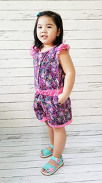 Girl's Strawberry Kisses Romper Pattern - Ellie and Mac, Digital (PDF) Sewing Patterns | USA, Canada, UK, Australia