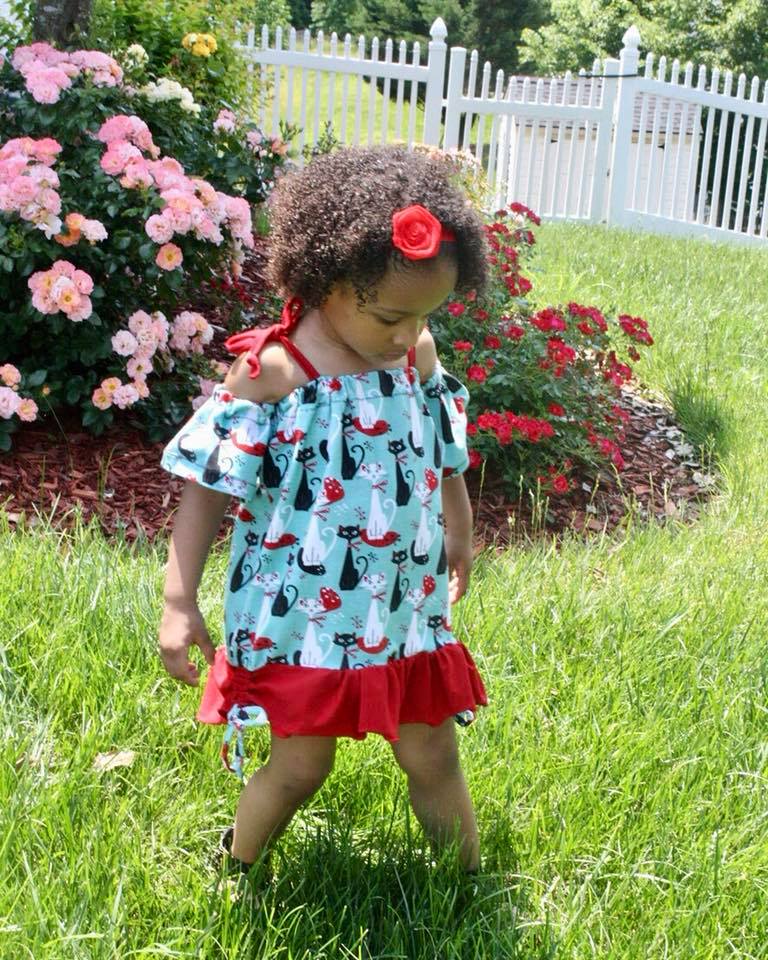 Girl's Summer Love Top & Dress Pattern - Ellie and Mac, Digital (PDF) Sewing Patterns | USA, Canada, UK, Australia