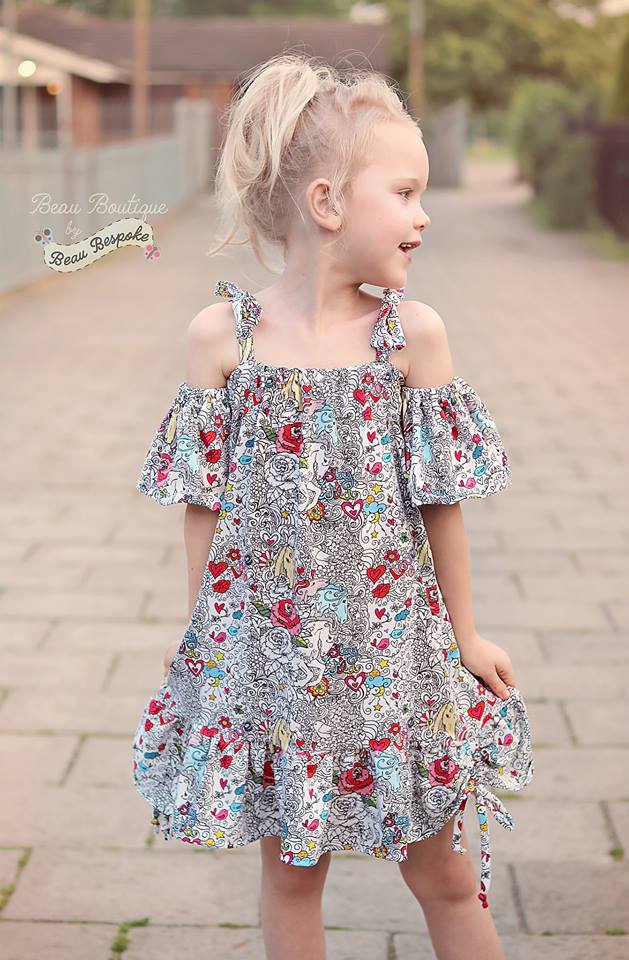 Girl's Summer Love Top & Dress Pattern - Ellie and Mac, Digital (PDF) Sewing Patterns | USA, Canada, UK, Australia