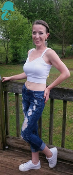 Teen & Women's Sweetheart Crop Top Pattern - Ellie and Mac, Digital (PDF) Sewing Patterns | USA, Canada, UK, Australia