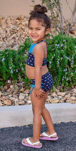 Girl's Tropical Getaway Swimsuit Mix & Match Pattern - Ellie and Mac, Digital (PDF) Sewing Patterns | USA, Canada, UK, Australia