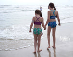 Girl's Tropical Getaway Swimsuit Mix & Match Pattern - Ellie and Mac, Digital (PDF) Sewing Patterns | USA, Canada, UK, Australia