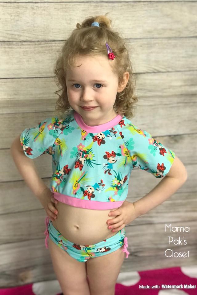 Girl's Tropical Getaway Swimsuit Mix & Match Pattern - Ellie and Mac, Digital (PDF) Sewing Patterns | USA, Canada, UK, Australia