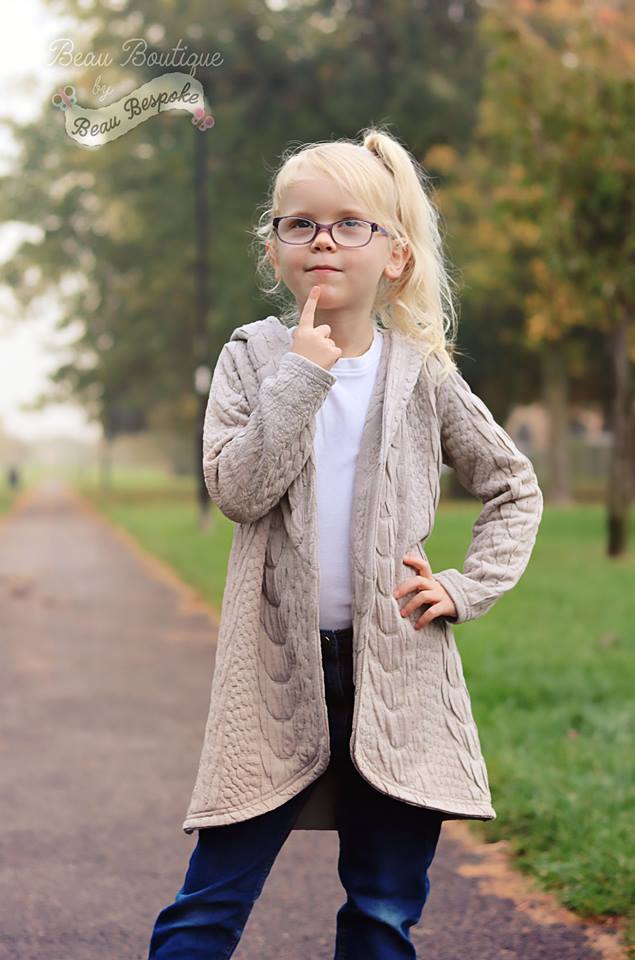 Girl's True Crush Cardigan Pattern - Ellie and Mac, Digital (PDF) Sewing Patterns | USA, Canada, UK, Australia