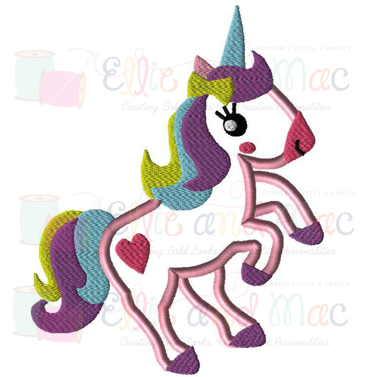 Unicorn Applique Design - Ellie and Mac, Digital (PDF) Sewing Patterns | USA, Canada, UK, Australia