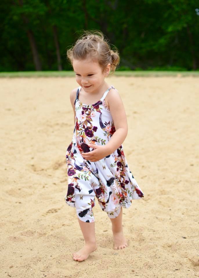 Girl's Vacation Romper Pattern - Ellie and Mac, Digital (PDF) Sewing Patterns | USA, Canada, UK, Australia
